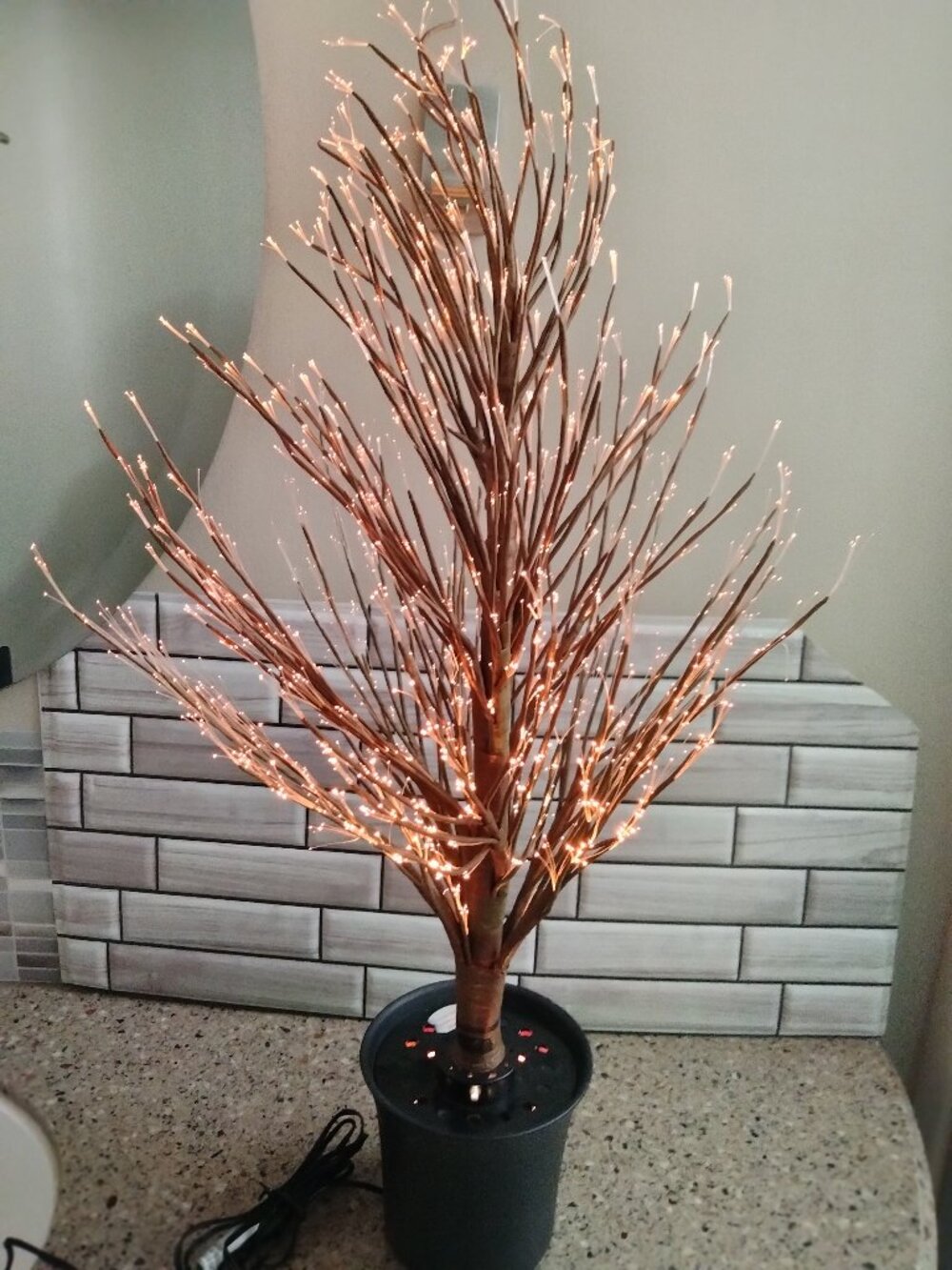Multicolor Fiber Optic Branch Style Lighted Tree